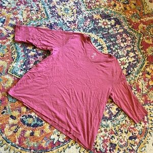 PICK 5/$15 St John’s Bay 3X pink mauve 3/4 length three quarters length sleeves